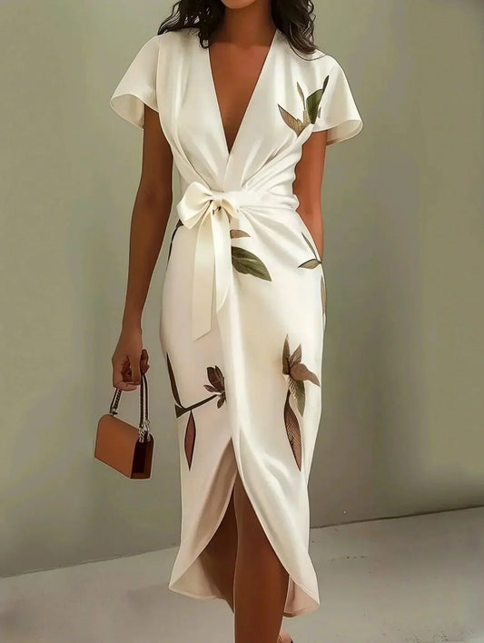 Lorraine | Elegant Wrap Midi Dress