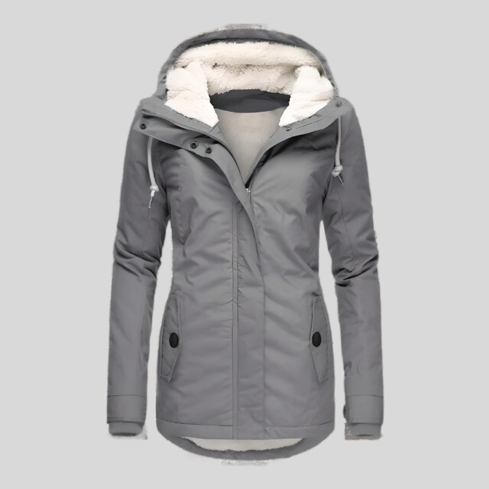 Alienor | Lined Waterproof Hooded Long Jacket