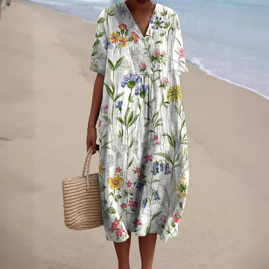 Hattie - Bright Floral Print Dress