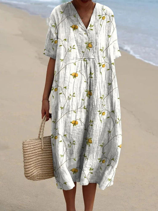 Gia - Bright Floral Print Dress
